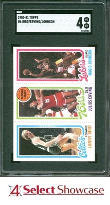 1980 TOPPS LARRY BIRD RC-JULIUS ERVING-MAGIC JOHNSON RC SGC 4 - Image 1 of 4