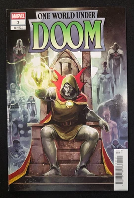 ONE WORLD UNDER DOOM 1 VARIANT Rod REIS V 1 Avengers Iron Man Spider DR Marvel - Image 1 of 2