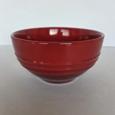 Le Creuset Cereal Soup Snack Bowl 6 Inch Cerise Cherry Red Ombre Stoneware  - Image 1 of 4