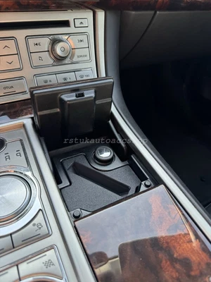 Maßgeschneiderte Mittelkonsole Handyhalterung für Jaguar XF X250 Linkslenker LHD - Bild 1 von 4