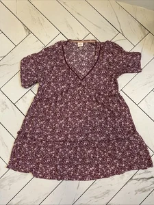 Knox Rose Kleid Damen XXL weiß weinrot Blumen fließend Landhaus Prärie - Bild 1 von 4