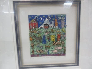JAMES RIZZI "Dreamland" serigrafia 3D firmata incorniciata 151/300 1988 - Foto 1 di 9