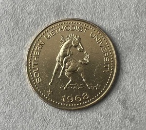 1968 Southern Methodist University Sports Schedule Token L2 - Picture 1 of 2