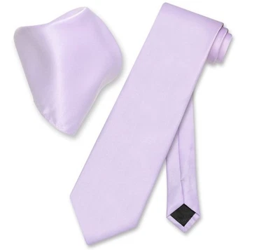 Juego de corbata y pañuelo para hombre Vesuvio Napoli púrpura lavanda lisa Foto 1 de 2