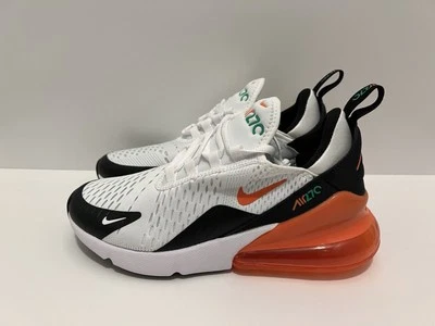 Nike Air Max 270 GS White/Turf Orange 943345-107 Size 6Y/Women’s 7.5 - Imagem 1 de 4