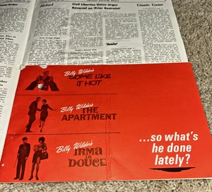 Sep 29 1964 MOTION PICTURE DAILY "KISS ME STUPID" Billy Wilder 3-D Advertisement - Picture 1 of 15