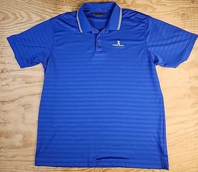 Camisa polo de golf azul con logotipo de rendimiento de Pebble Beach para hombre 2XL ligera Foto 1 de 4