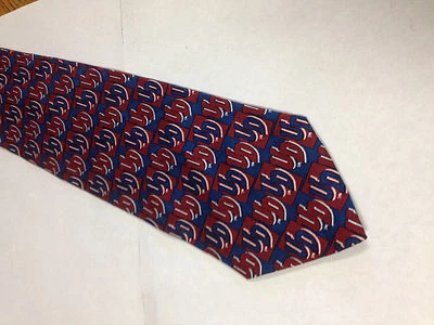 Corbata para hombre azul rojo seda fusión izquierda (11963) Foto 1 de 2