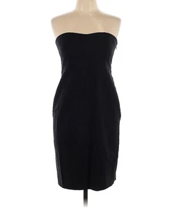 Theory Womens Dress Sz 12 Black Strapless Knee Length Little Party Dress Carroll - Picture 1 of 5