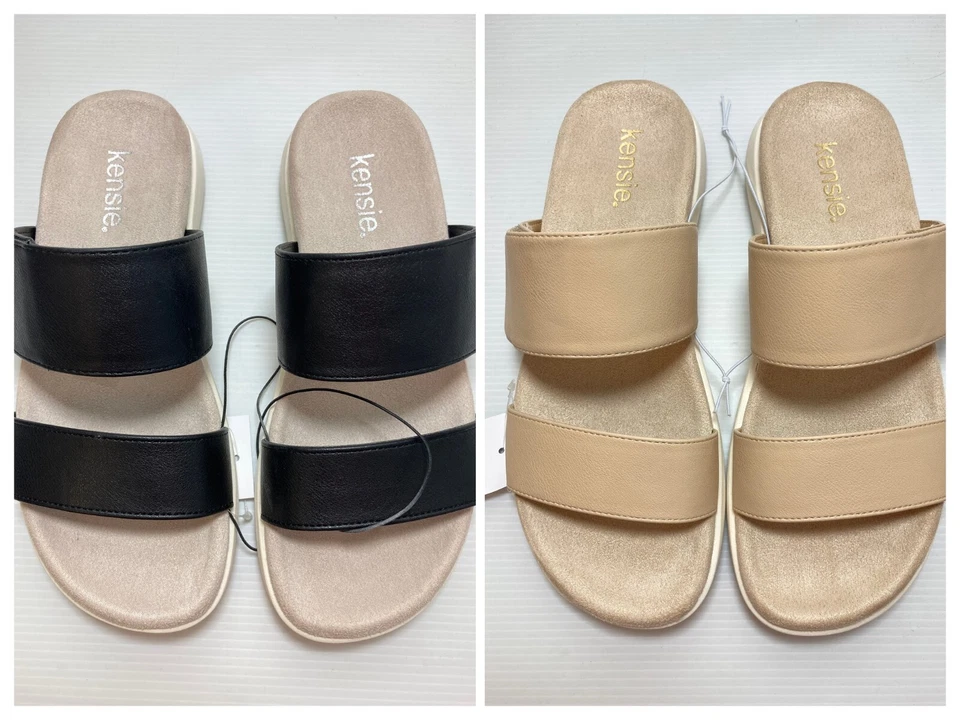 Sandalias KENSIE Jipsy Doble Banda para Mujer ~ Elige Talla/Color ¡NUEVAS! Foto 1 de 1