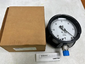 👀 NEW AMETEK 0-30" HG GUAGE 4-1/2" FACE 1/2" ANPT CONNECTION 1981 - Picture 1 of 8