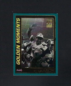 2001 Topps #385 Hank Aaron Golden Moments Braves Salón de la fama casi nuevo - Imagen 1 de 2