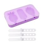 3 Holes Silicone Ice Cream Molds Ice Lolly Moulds Silicone Popsicles