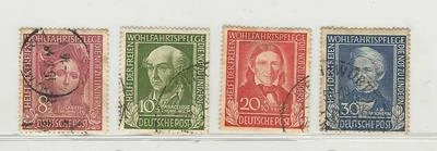 Germany: 1949; Scott B310-B313, used, catalog +165,$ EBA029 - Image 1 of 2