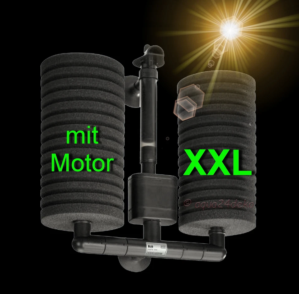 EUROPET 🍀 XXL BIO MOTOR SCHWAMMFILTER 🍀 Innenfilter Pumpe Aquarium Zubehör Garnelen