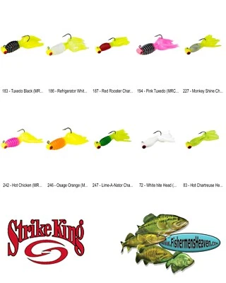 Колбасные наконечники Strike King Mr Crappie Thunder 1/8 унции (MRCSH18) любые 10 цветов - Изображение 1 из 4