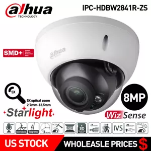Dahua WizSense 4K 8MP IPC-HDBW2841R-ZS Vari focal 5X zoom Dome IP Camera SMD Lot - Picture 1 of 136