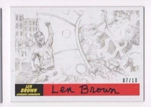 2017 Mars Attacks Revenge autograph card Len Brown P-50 Watch them Burn 07/10 - Bild 1 von 1