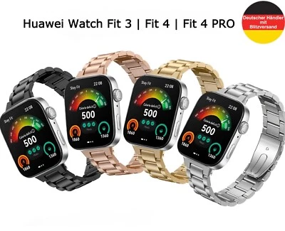 Watch Strap Stainless Steel Huawei Watch Fit 3 Fit 4 Fit 4 PRO Links Replacement Band Watch - Image 1 of 4