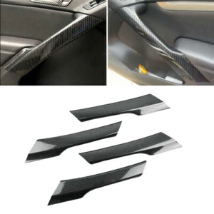 4* Carbon Fiber Door Pull Handle Armrest Panel Cover Trim For VW Tiguan 08-2016 - Picture 1 of 6