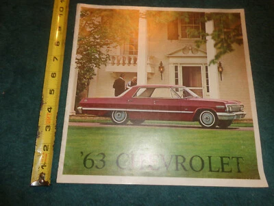 Chevrolet 1963 catálogo de ventas de autos/Impala Bel Air original+ folleto del concesionario Foto 1 de 4