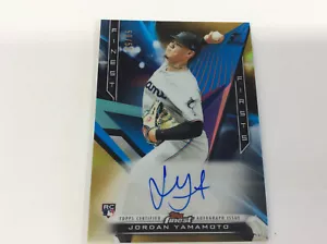 Jordan Yamamoto Marlins 2020 Topps Finest First Rookie Gold auto refractor 50/50 - Picture 1 of 4