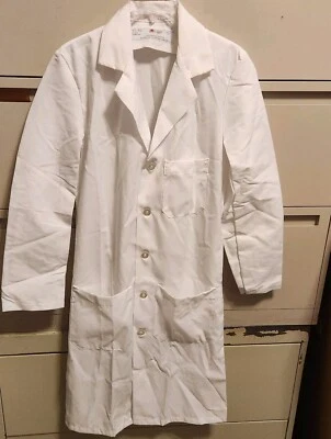 Lab Coat Red Kap Image Plus Unisex 3-Pocket Full-Length size 32 RG - Image 1 of 4