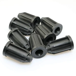 8PCS Plastic Caster Socket Sleeve round Inserts, 7/16" inside Stem, Black (ID 0. - Picture 1 of 8