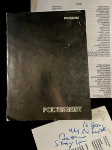 Poltergeist Program Signed Beatrice Straight At Spielberg Screening Rare Vintage - Picture 1 of 10