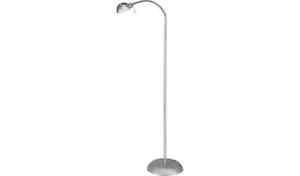 Home Reading Light Floor Lamp Foot Switch And Adjustable Spotlight - Silver