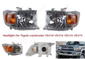 ASSY Pair Headlight LH+RH For Toyota Landcruiser VDJ70 VDJ76 VDJ78 VDJ79 2007-ON - Picture 1 of 10