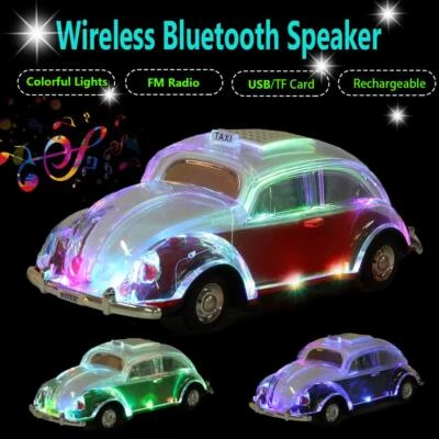  Volkswagen Beetle Red Speaker  BT Indoor/Outdoor Portable USB PORT/AUX INPUT - image 1 of 4