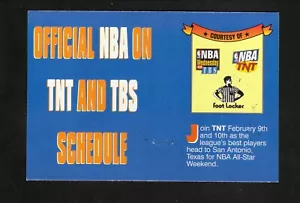 TBS TNT Charles Barkley Phoenix Suns 1995-96 Televised NBA Schedule Foot Locker - Picture 1 of 2