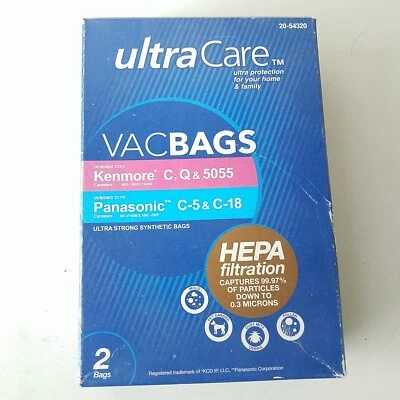 Bolsas de vacío UltraCare 20-54320 Kenmore/Panasonic bote 023169142596 Foto 1 de 4
