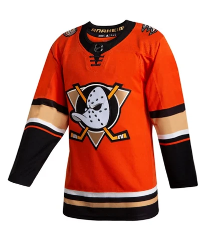 Men's Anaheim Ducks adidas Orange 3rd Alternate Authentic Pro Jersey New Cover