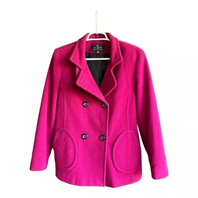 Abrigo GC Collection By Gallery Mezcla Lana Abrigo Guisante Magenta Talla Mediana Foto 1 de 4