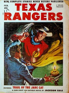 Texas Rangers Pulp Februar 1955 Jackson Cole Jim Hatfield Louis L'Amour - Bild 1 von 2