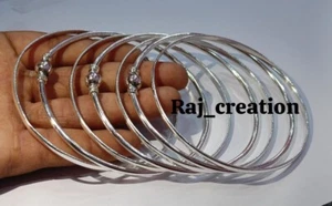 Thick Heavy Bangle, 925 Sterling Silver Bangle, 7 Day Bangle, Handmade Bangle, W - Picture 1 of 3