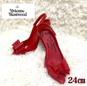 Vivienne Westwood x Melissa Red Rubber Ribbon Pumps Women's 6 US / EU 37 /BRA 35 - Picture 1 of 11
