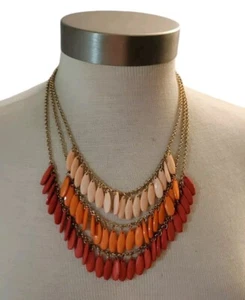 Collar llamativo en capas multicolor 20" de largo - Imagen 1 de 4
