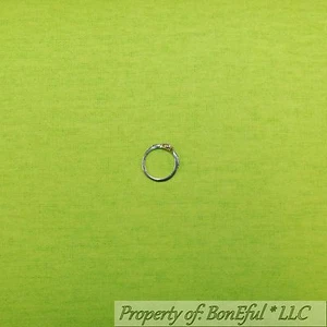 BonEful Fabric FQ Flannel Cotton Lime Green Solid Girl Boy Baby Nursery Unisex S - Picture 1 of 16