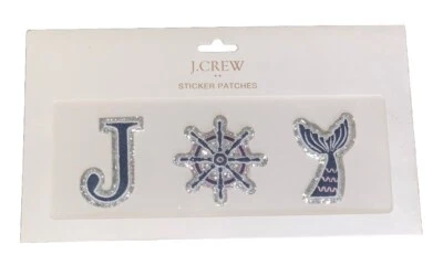 NEW J.CREW Sticker Patches Set 3 Designs Stick /Sew On Nautical Sea JOY 2 1/8”T - Image 1 of 4
