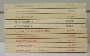 Lot of 10 Thru the Bible: J V McGee Psalms Acts Timothy Hebrews John Trade PB - Picture 1 of 4