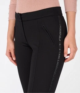 Karl Lagerfeld Paris Damen Skinny Mid Rise Logo Taping Hose Gr. 2 XS - Bild 1 von 7