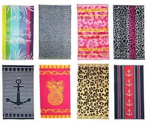 Strandtuch Velours 90x165 cm Badetuch Strandlaken 100% Baumwolle Frottee P.K. - Bild 1 von 9