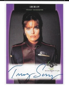 1998 Skybox Babylon 5 Season Tracy Scoggins Elizabeth Lochley Signed AUTO A02 SP - Picture 1 of 1