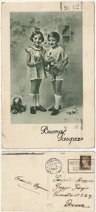 AUGURALI - BUONA PASQUA - BAMBINI - UOVA - VIAGG. 1936 -63385- - Imagen 1 de 1