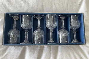 Cristal d'Arques Longchamp | Set 6 | 2 Oz Cordial Wine Glasses in Original Box - Picture 1 of 8