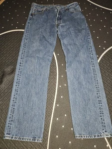 Jeans azules de colección Y2K Levis 501 para hombre 36x34 se adapta a 34x32 pierna recta  - Imagen 1 de 11
