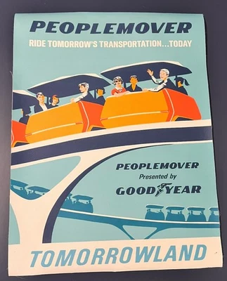 Disney Park Fan Tomorrowland Ride Peoplemover 16" Canvas Poster for Framing - Image 1 of 4